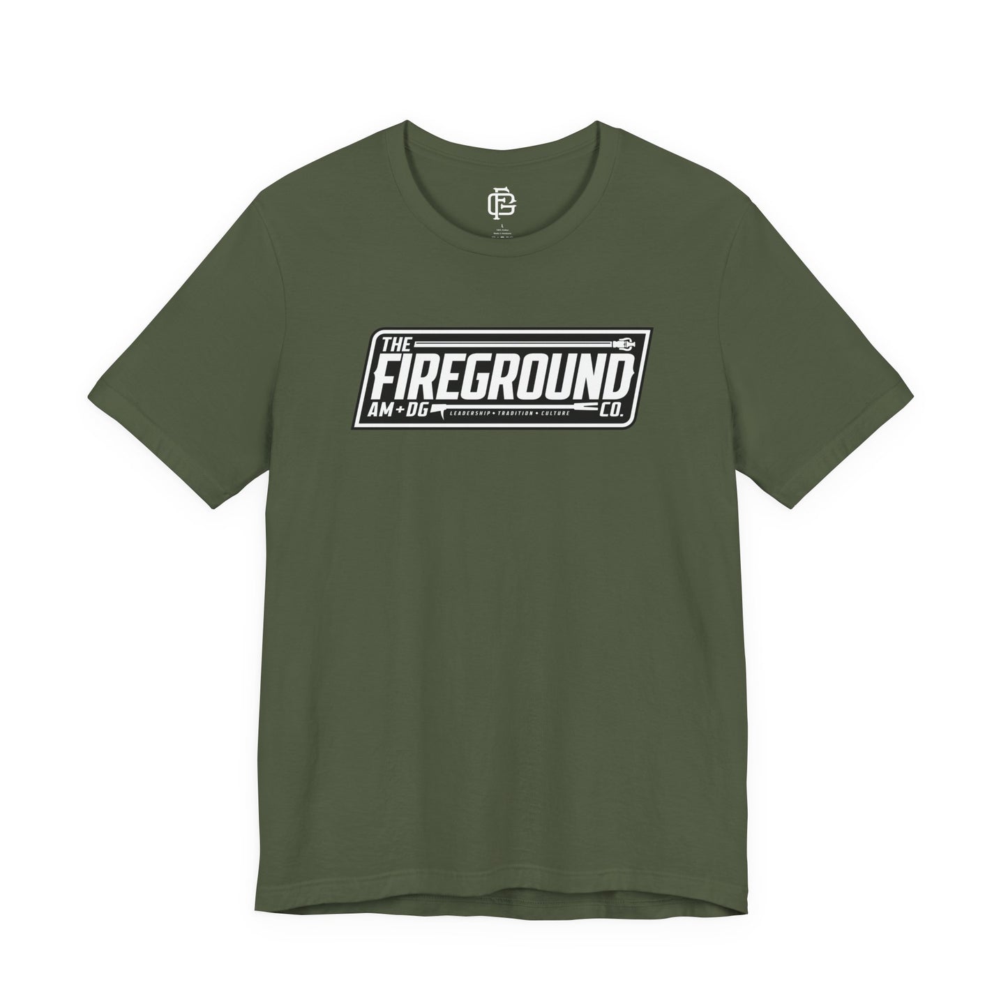 Fireground Banner Dark Background Short Sleeve Tee