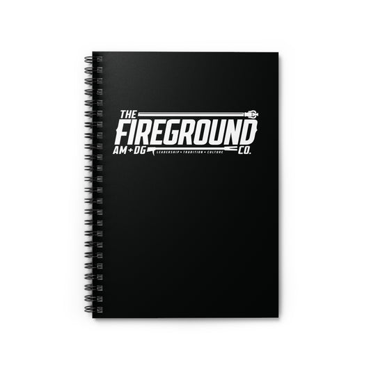 Fireground White Banner Spiral Notebook - Ruled Line