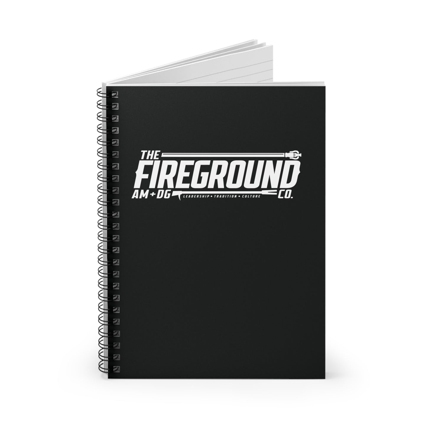 Fireground White Banner Spiral Notebook - Ruled Line