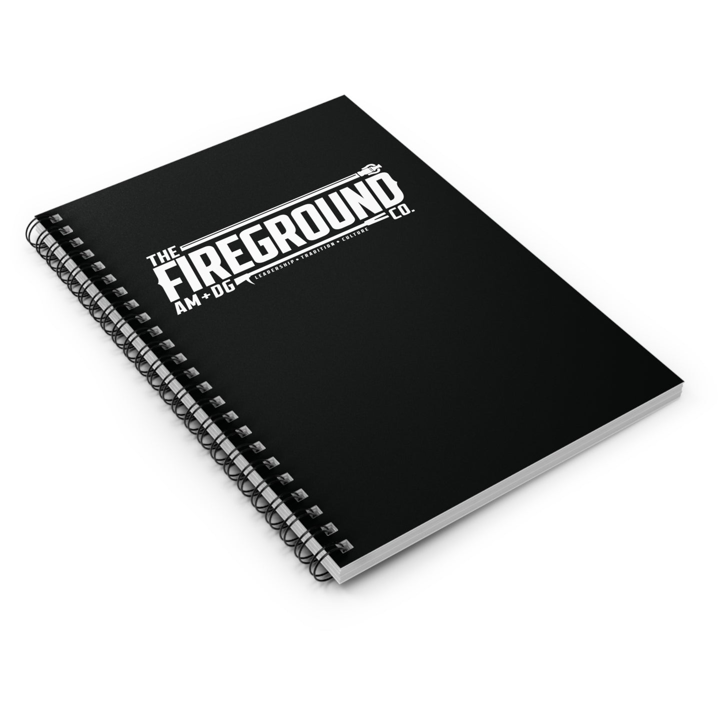 Fireground White Banner Spiral Notebook - Ruled Line